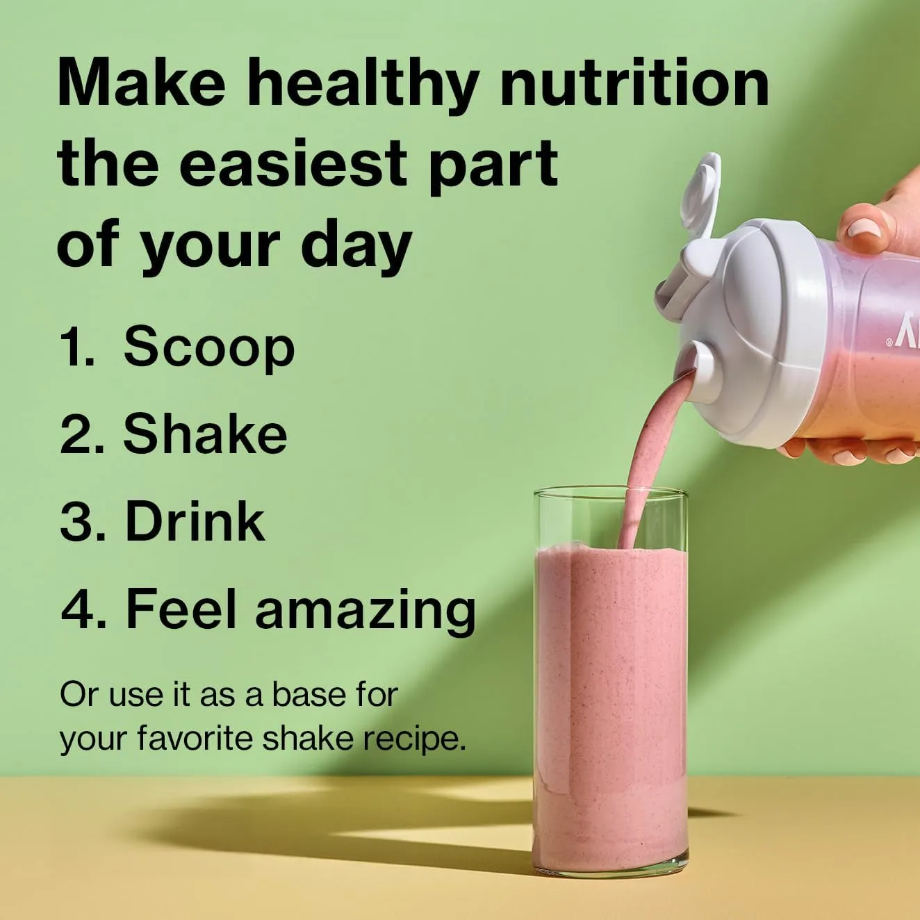 BODi Shakeology 0g Added Sugar Plant Based Protein Powder Blend, Gluten-Free Shake with Vitamins and Minerals – Helps Support Healthy Weight Loss, Lean Muscle, Gut Health, Vanilla - 14 Servings