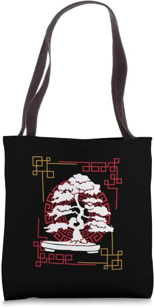 Bonsai Tree Bonsai Grower Garden Porcelain Japan Pattern Tote Bag