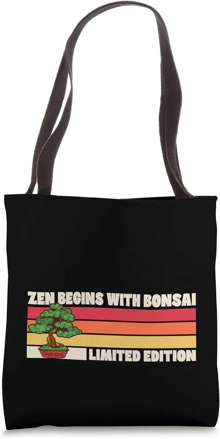 Bonsai Zen Begins With Bonsai Limited Edition Retro 70s Camp Tote Bag