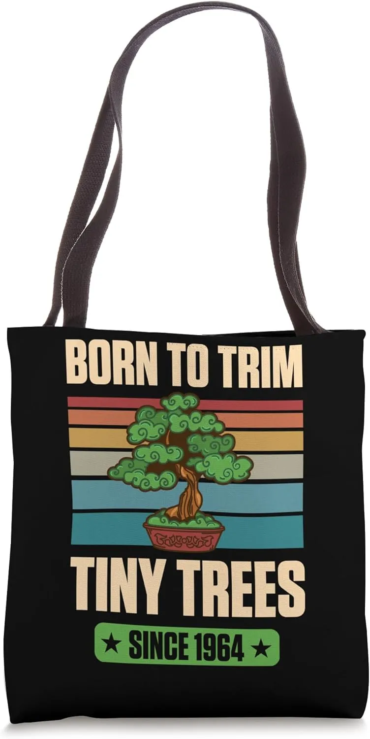 Born To Trim Tiny Trees Since 1964 For Bonsai Theme Birthday Tote Bag