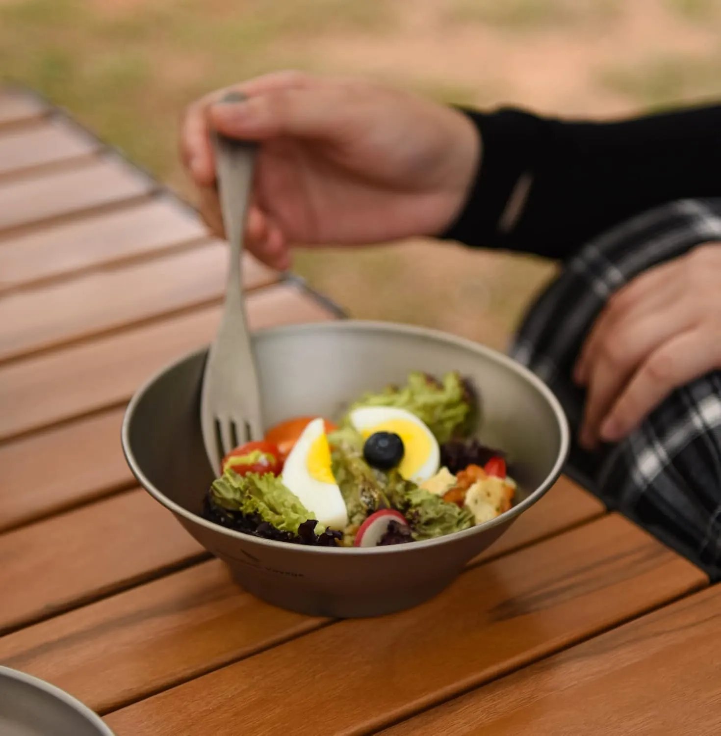 Boundless Voyage Ultralight Titanium Bowl Pan Plate Dish with Carry Bag Outdoor Camping Portable Tableware Cookware (Ti15164B (600ml Bowl))