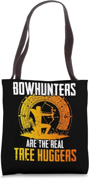 Bowhunting & Archer, Compound Bow & Arrow Bowhunter Tote Bag