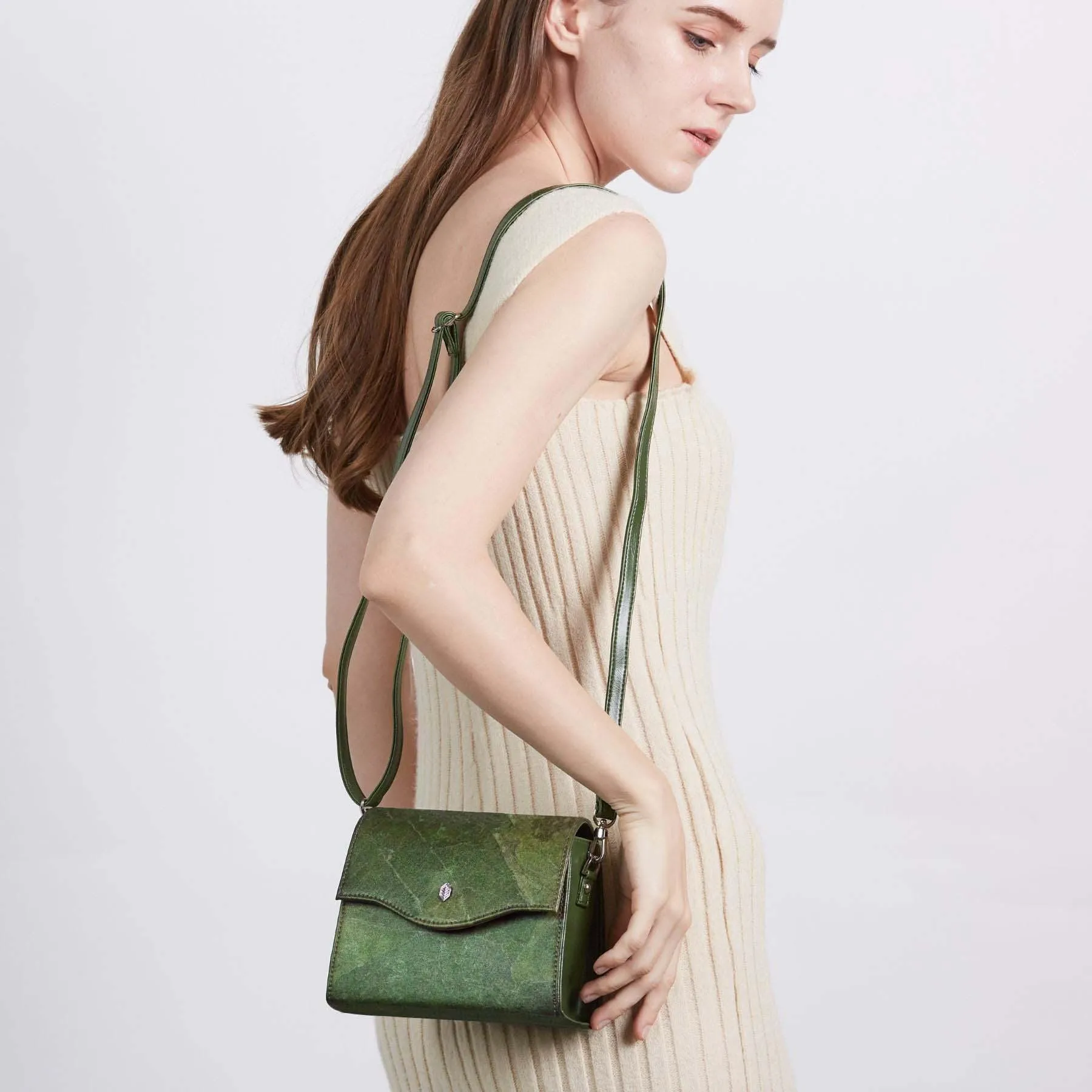 Box Vegan Crossbody Bag
