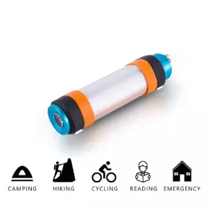 Bright Portable Tube Emergency Powerbank Phone Charger Camping Lantern with Safety Hammer and Magnet