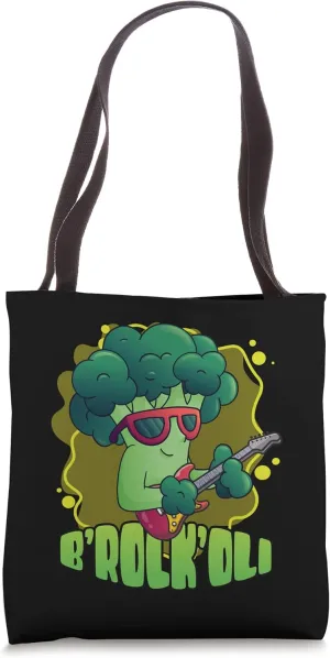 B'Rock'Oli Broccoli Vegetables Snack Diet Guitar Guitarist Tote Bag