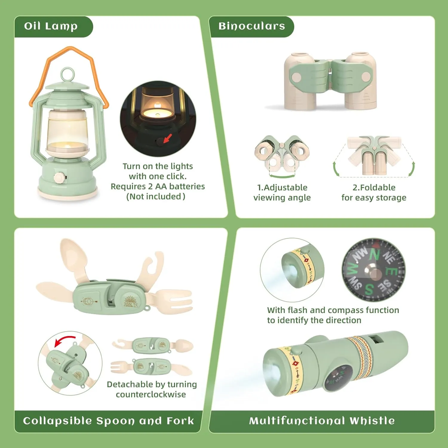 Bug Catcher for Kids Explorer Bug Catching Kit,Magnifying Glass, Tweezers, Whistle & Compass, Learning Guide, Insect Habitat, Outdoor Toys(3 Year  ) (Kids Camping Toys Set)