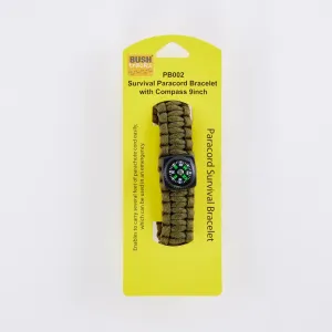 Bush Tracks Paracord Survival Bracelet With Whistle