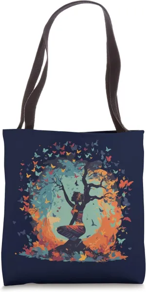 Butterfly Tree of Life Yoga Tote Bag