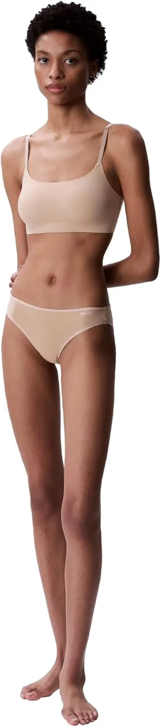 Calvin Klein Women's Invisibles Comfort Seamless Adjustable Skinny Strap Bralette Bra