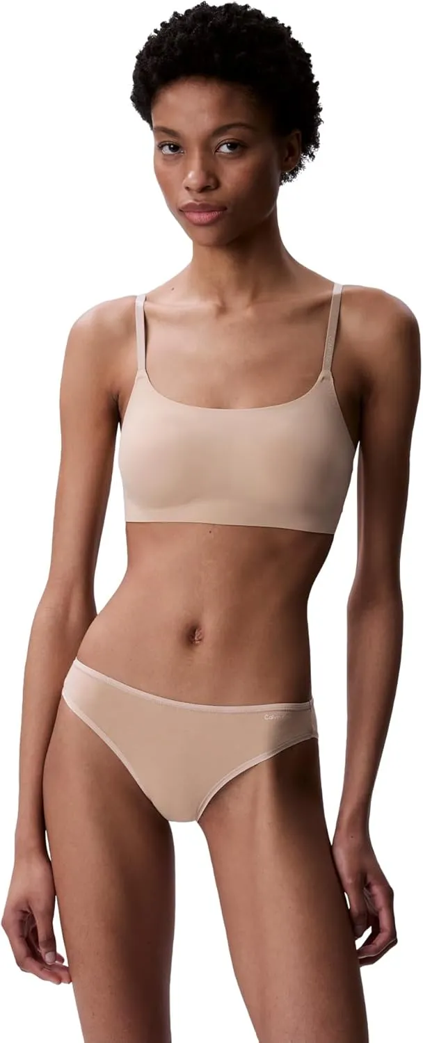 Calvin Klein Women's Invisibles Comfort Seamless Adjustable Skinny Strap Bralette Bra