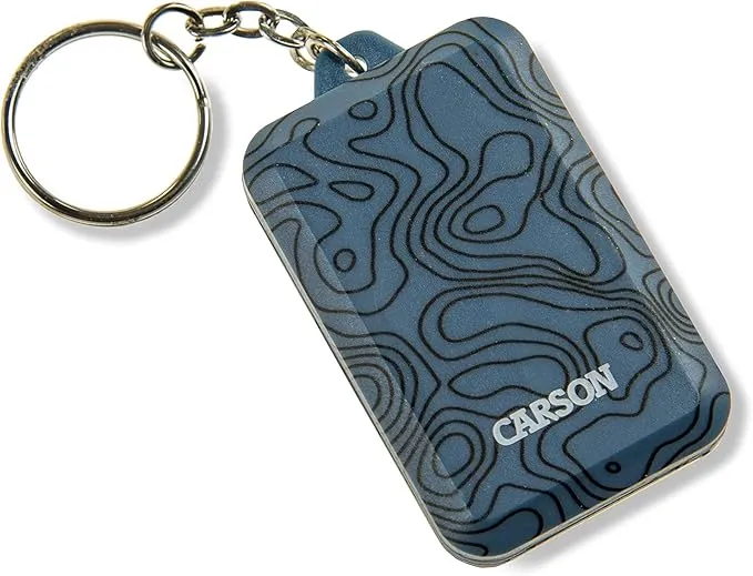 Carson COB LED Keychain Flashlight with Stainless Steel Keyring