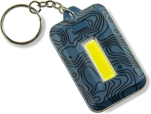 Carson COB LED Keychain Flashlight with Stainless Steel Keyring