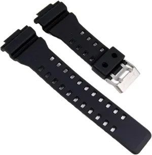Casio GA-100 Black resin watch strap, Black, strap, Adjustable Heavy Duty