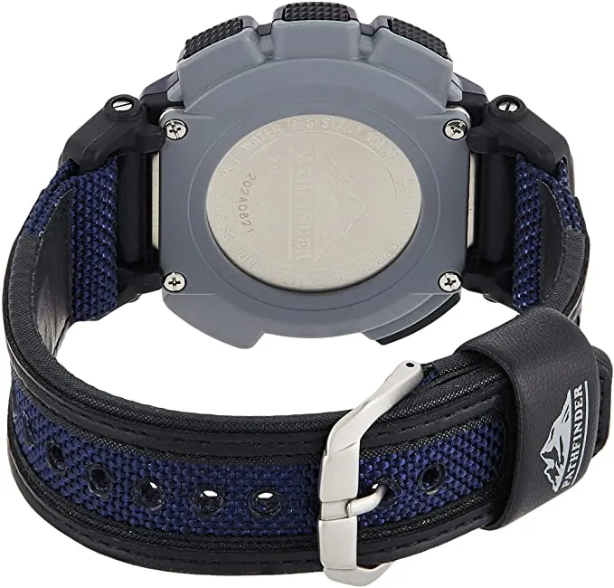 Casio Men's PRO TREK Stainless Steel Quartz Watch with Nylon Strap, Two Tone, 23 (Model: PAG-240B-2CR)