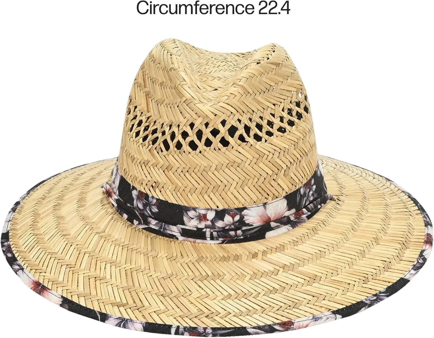 C.C Paradise Ocean Print Bamboo Lifeguard Hat with Adjustable Strap - for Unisex
