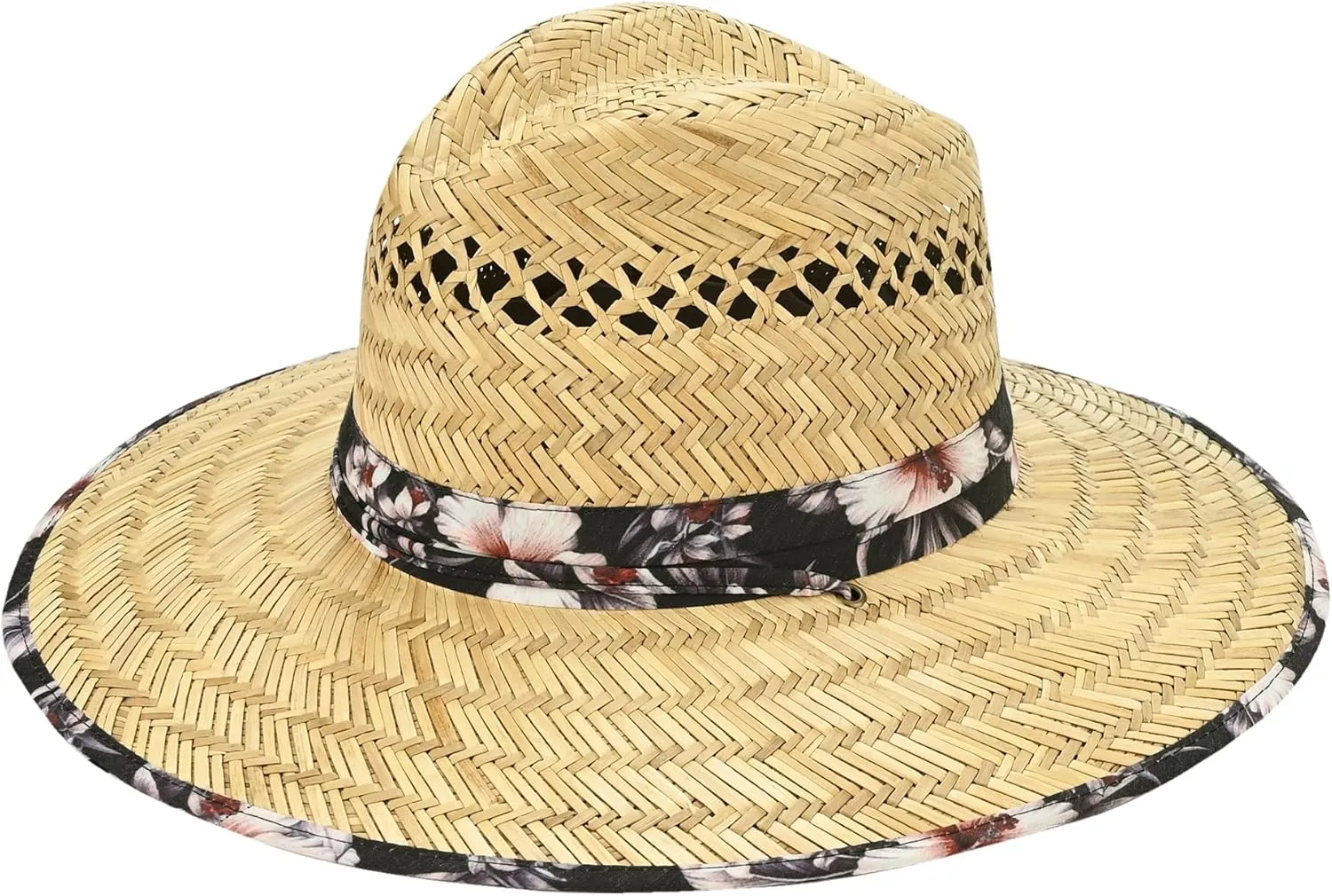 C.C Paradise Ocean Print Bamboo Lifeguard Hat with Adjustable Strap - for Unisex