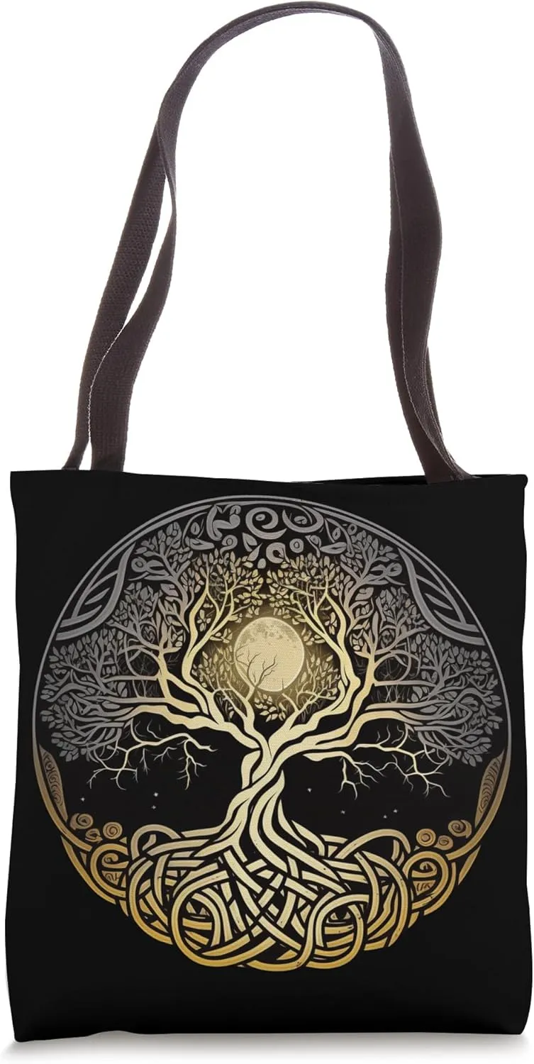 Celtic Knot Tree Of Life on Myths Nordic Yggdrasil Viking Tote Bag