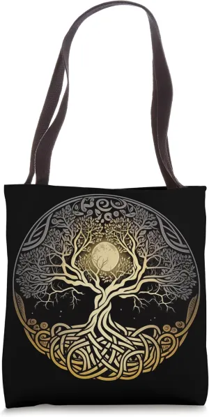 Celtic Knot Tree Of Life on Myths Nordic Yggdrasil Viking Tote Bag