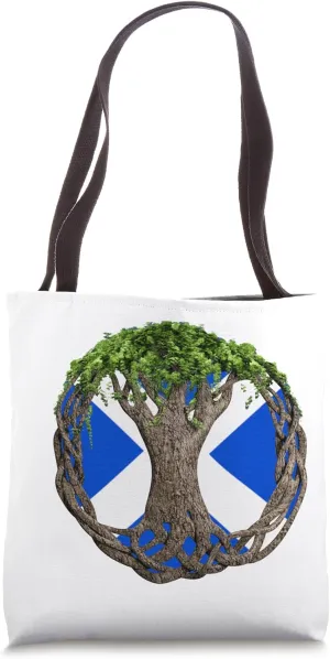 Celtic Tree of Life Saint Andrews Flag Tote Bag