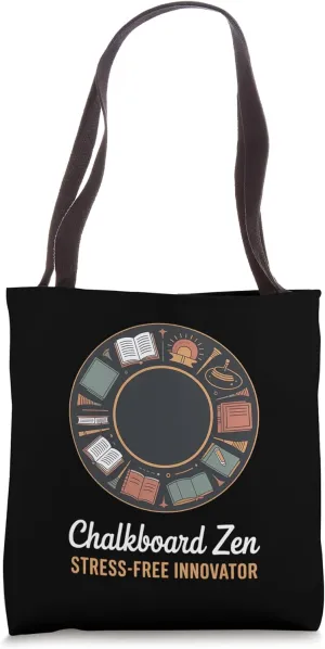 Chalkboard Zen: Stress-Free Innovator Tote Bag