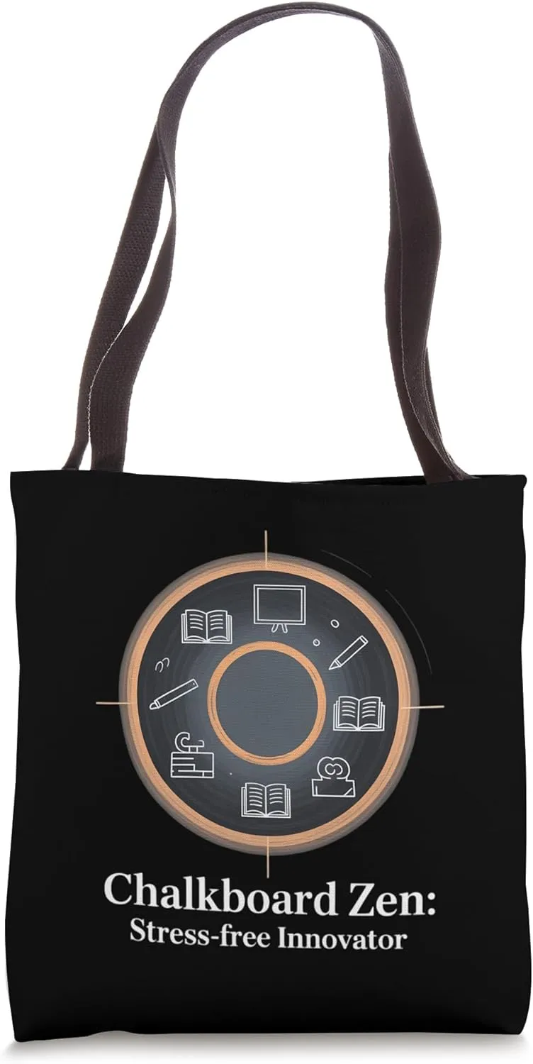 Chalkboard Zen: Stress-Free Innovator Tote Bag