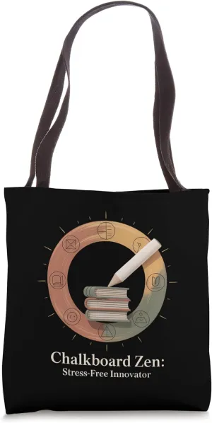 Chalkboard Zen: Stress-Free Innovator Tote Bag