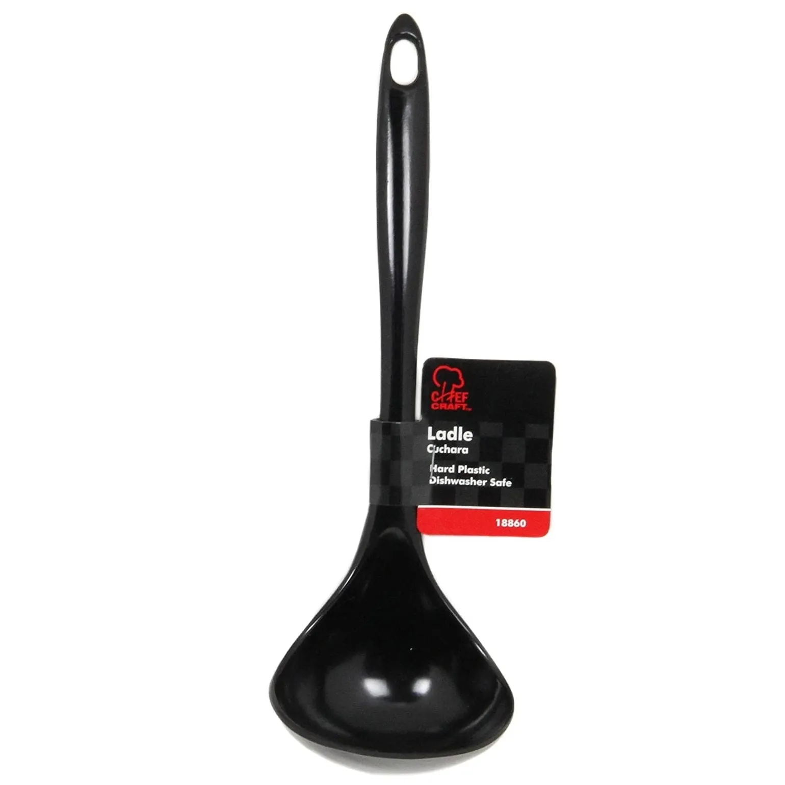 Chef Craft 10.5" Long Melamine Serving & Cooking Ladle - Dishwasher Safe Soup Spoon