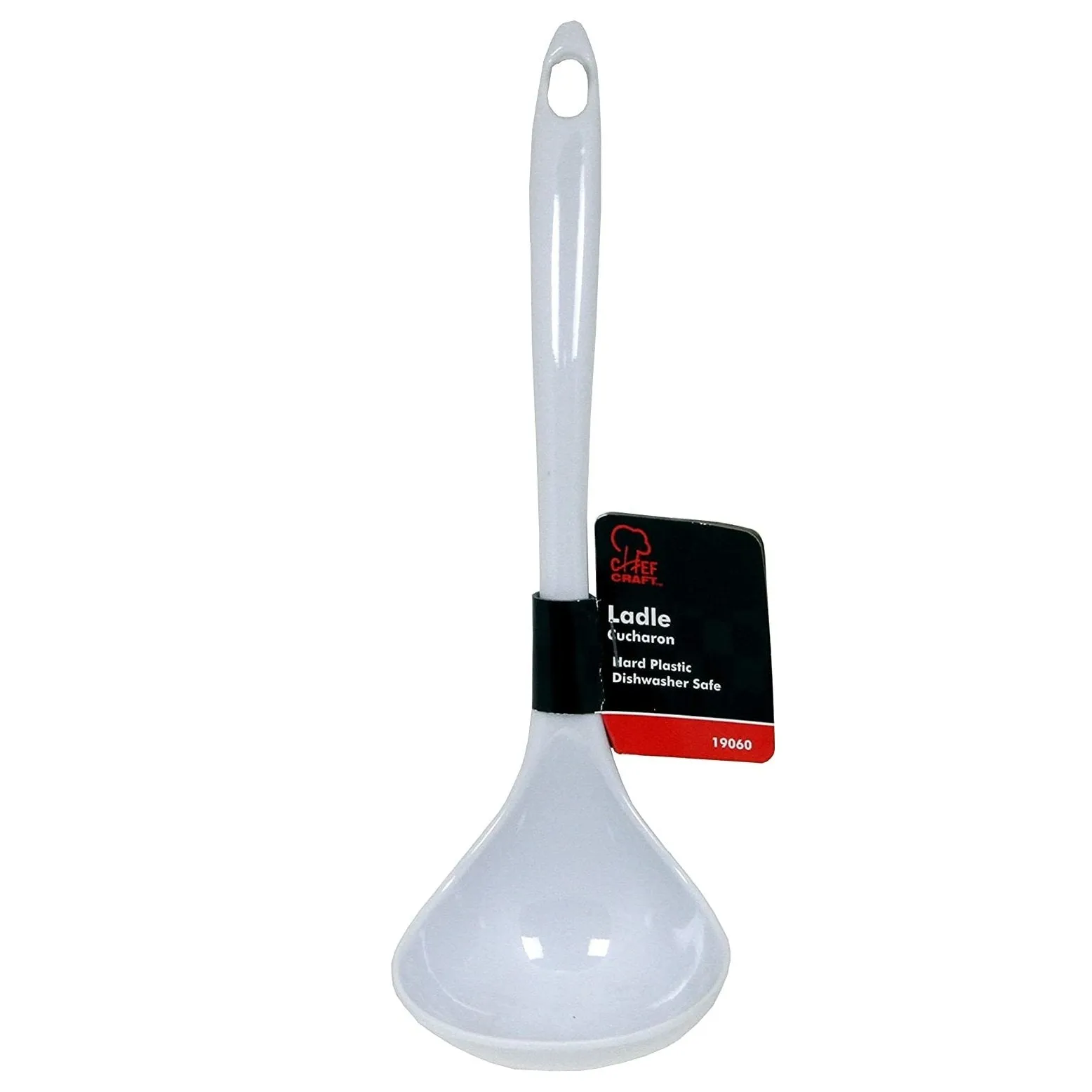 Chef Craft 10.5" Long Melamine Serving & Cooking Ladle - Dishwasher Safe Soup Spoon