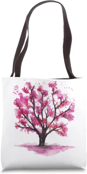 Cherry Blossom Japanese Tree Tote Bag