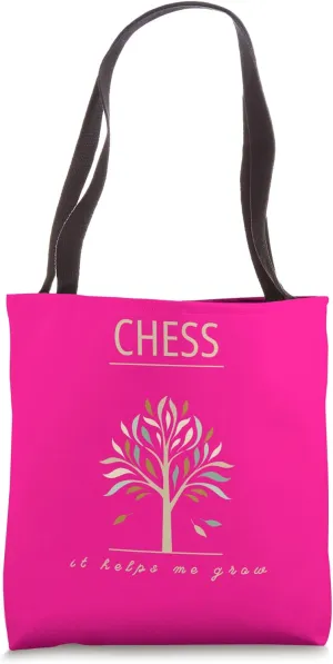 Chess It Helps Me Grow Colorful Tree Strategy Game Tote Bag