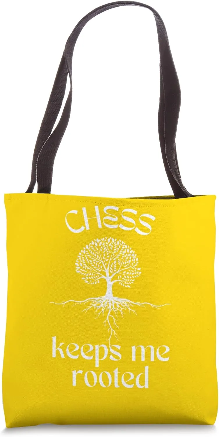 Chess Keeps Me Rooted Spiritual Tree Strategy Game Tote Bag