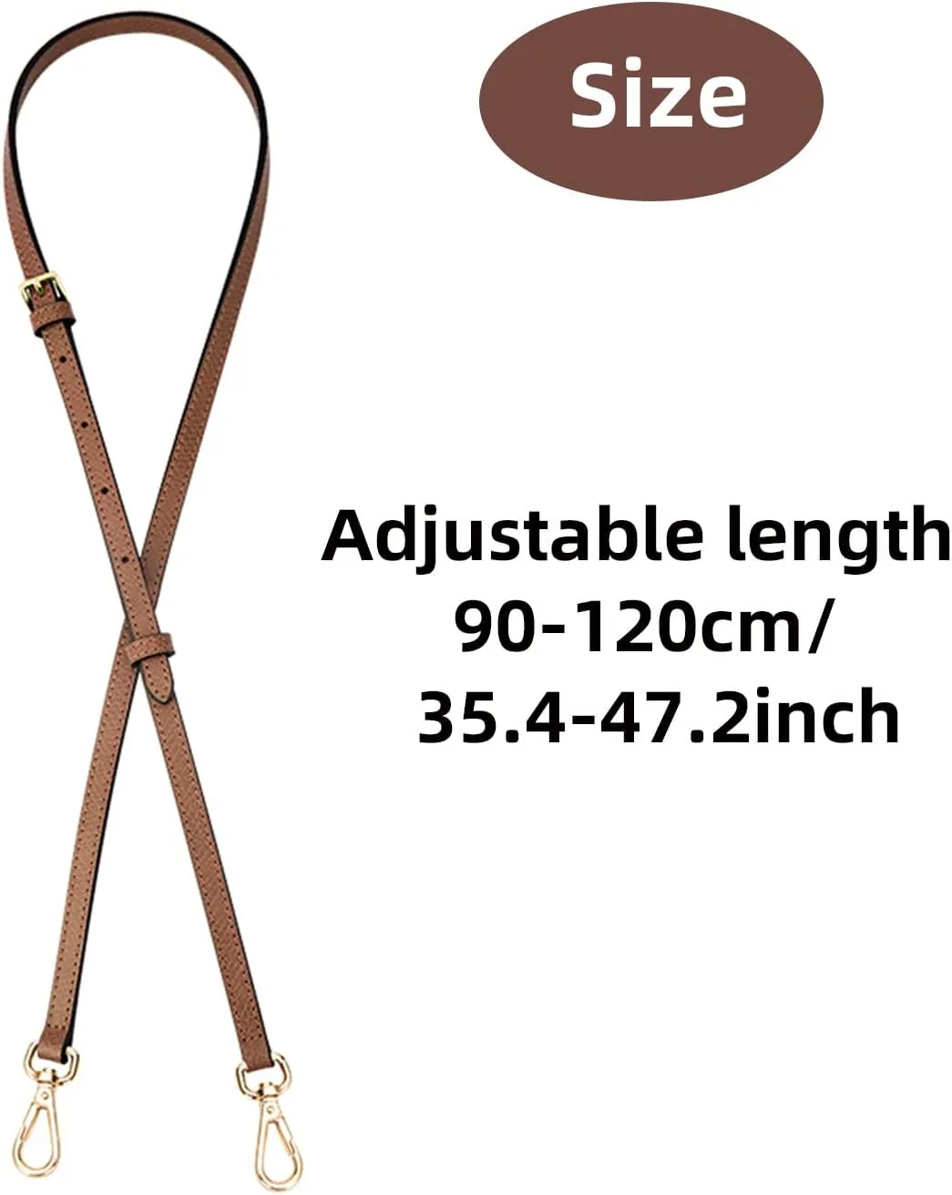 Chispee Bag Strap Accessories for Crossbody Bag Punch-Free Real Leather Shoulder Strap Perforated Conversion Accessories