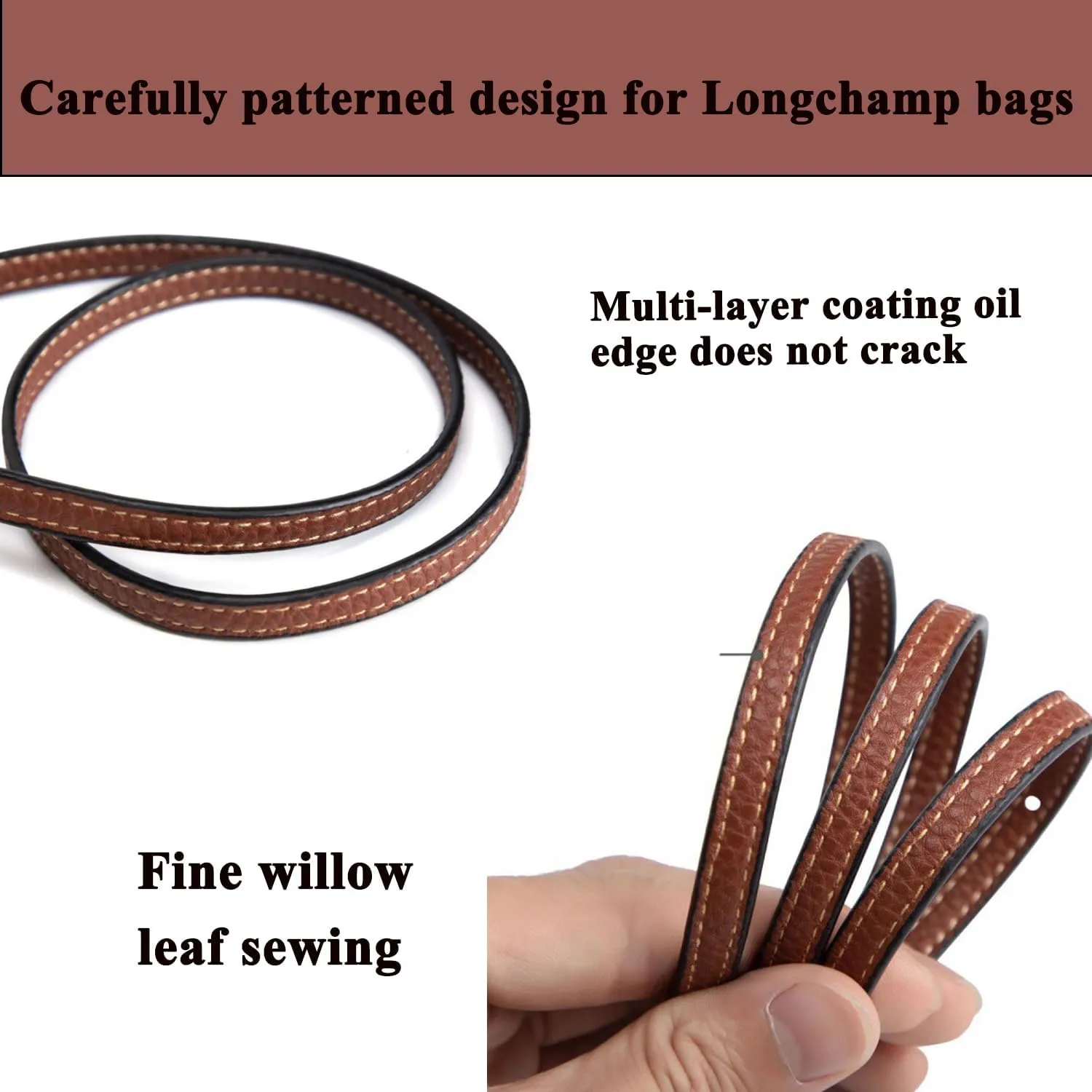 Chispee Bag Strap Accessories for Crossbody Bag Punch-Free Real Leather Shoulder Strap Perforated Conversion Accessories