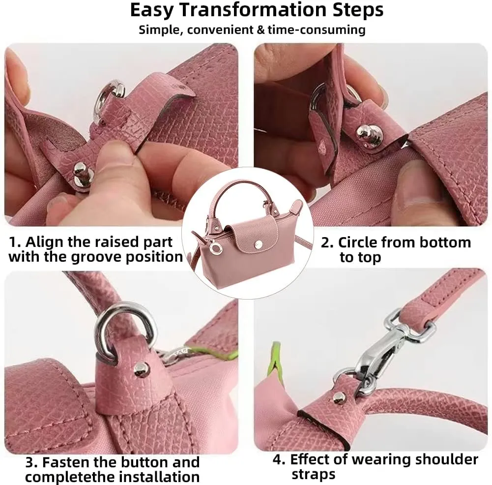 Chispee Bag Strap Accessories for Crossbody Bag Punch-Free Real Leather Shoulder Strap Perforated Conversion Accessories