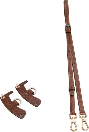 Chispee Bag Strap Set Leather Shoulder Strap Set Bag Transformation Purse Strap Extender Leather Purse Straps Replacement for Crossbody Bag (Brown Gold