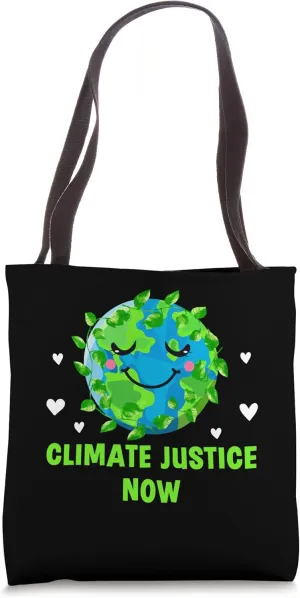 Climate Justice Now Trees Sustainable Woods Zero Waste Tote Bag