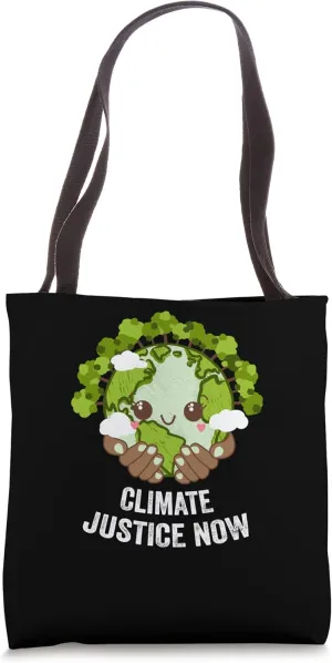 Climate Justice Now Trees Sustainable Woods Zero Waste Tote Bag