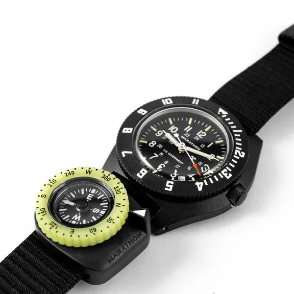 Clip-On Wrist Compass with Glow in The Dark Bezel