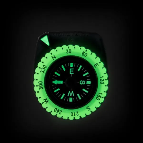 Clip-On Wrist Compass with Glow in The Dark Bezel