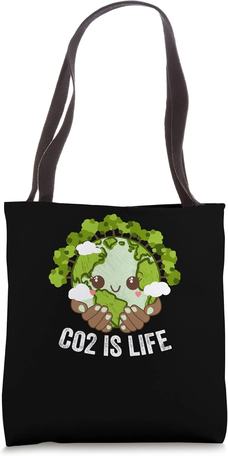 Co2 Is Life Trees Sustainable Woods Zero Waste Nature Lover Tote Bag