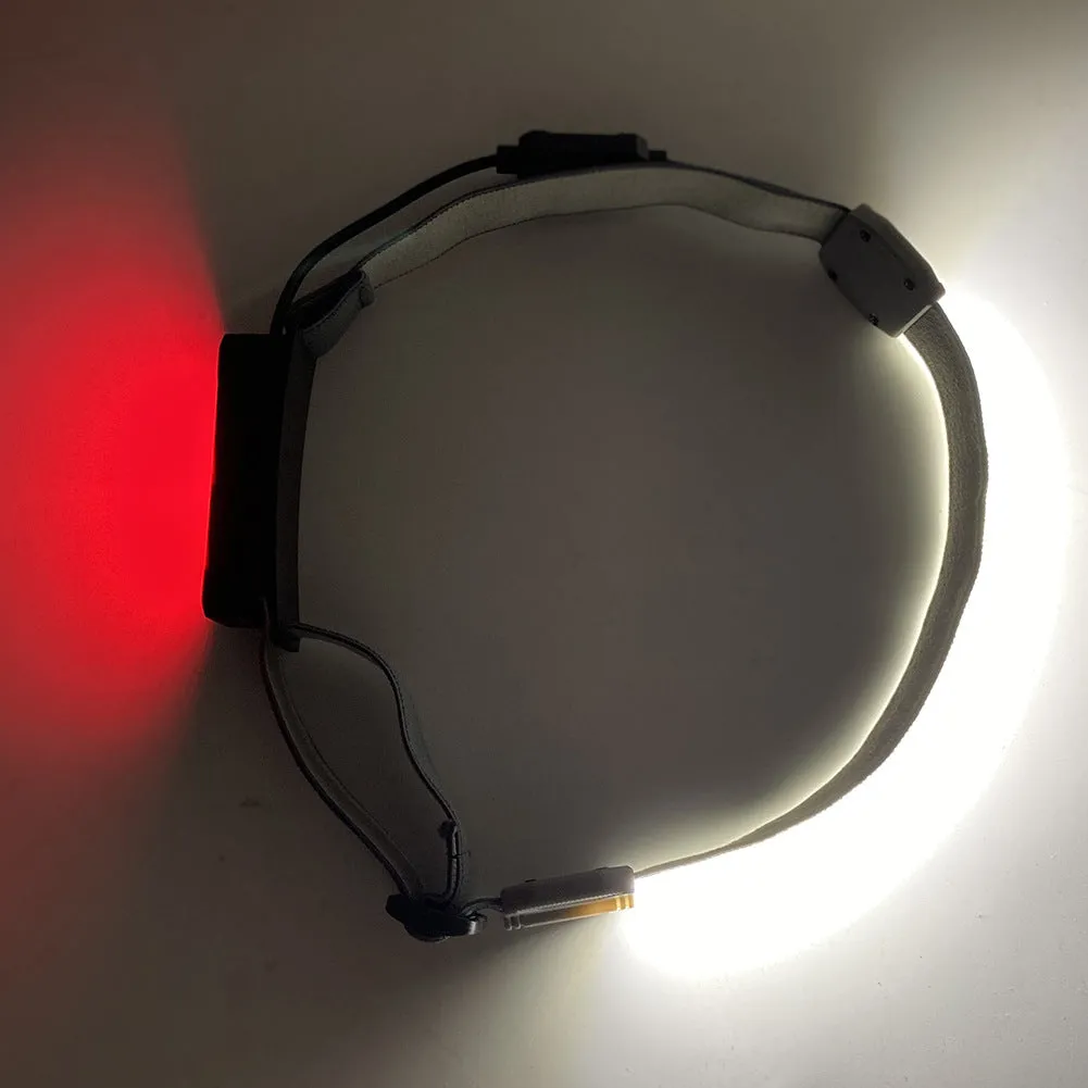 COB Headlight Red Light Warning-Portable Headlight/Flashlight