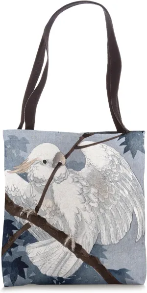 Cockatoo in Tree by Ohara Koson Japanese Shin-hanga Ukiyo-e Tote Bag
