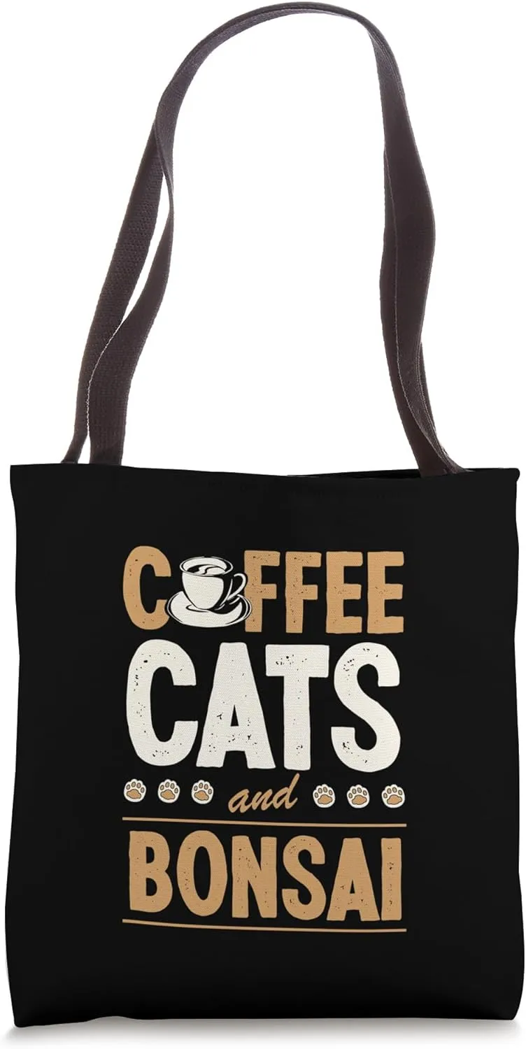 Coffee Cats And Bonsai Tote Bag