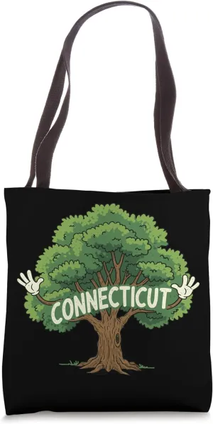 Connecticut Charter Oak Tree Tote Bag