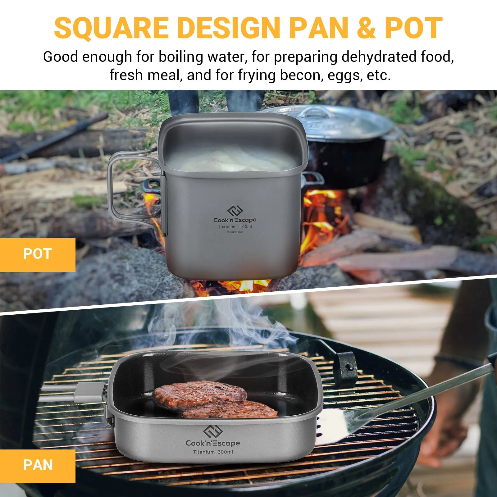 Cook'n'Escape Mount Logan Cookset Titanium Cookset