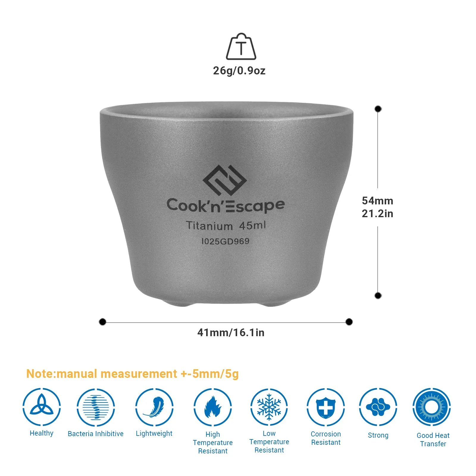 Cook'n'Escape Polar Night Drinking Cups Titanium Drinking Cups