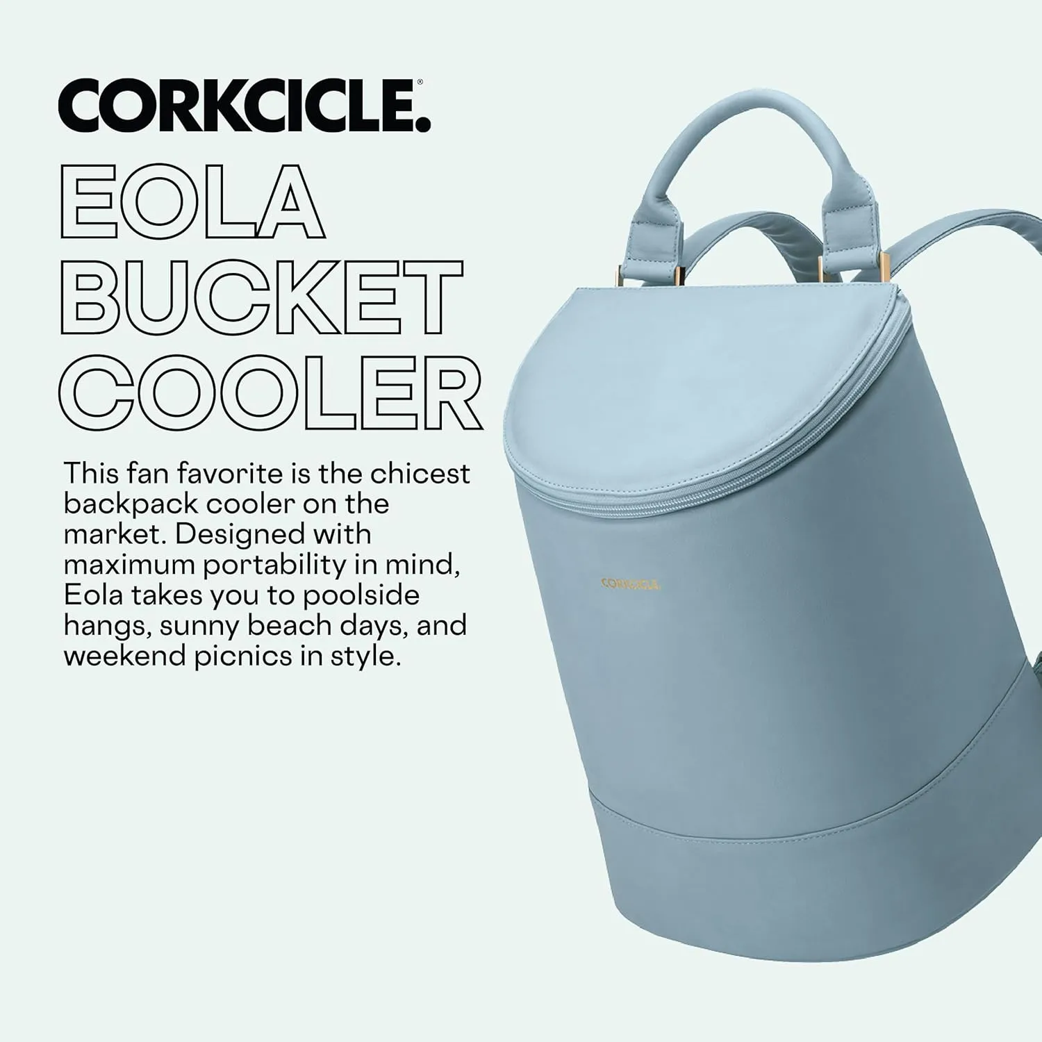 Corkcicle EOLA Cooler Backpack, Waterproof and Leak Proof Insulated Bag, Perfect for Wine, Beer, and Ice Packs