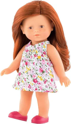 Corolle Mini Corolline Ruby 8" Doll with Red Hair and Floral Dress, for Kids Ages 3 Years  