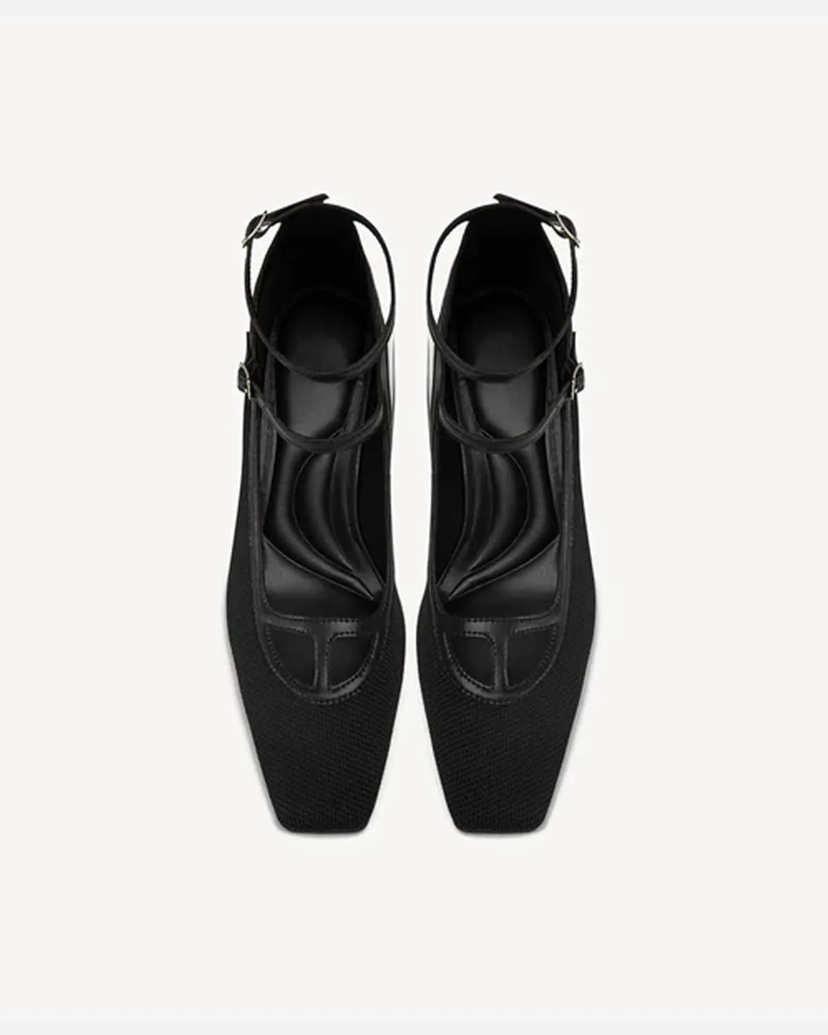 Cosy Women's Elegant Square Toe Strap Heeled Pumps