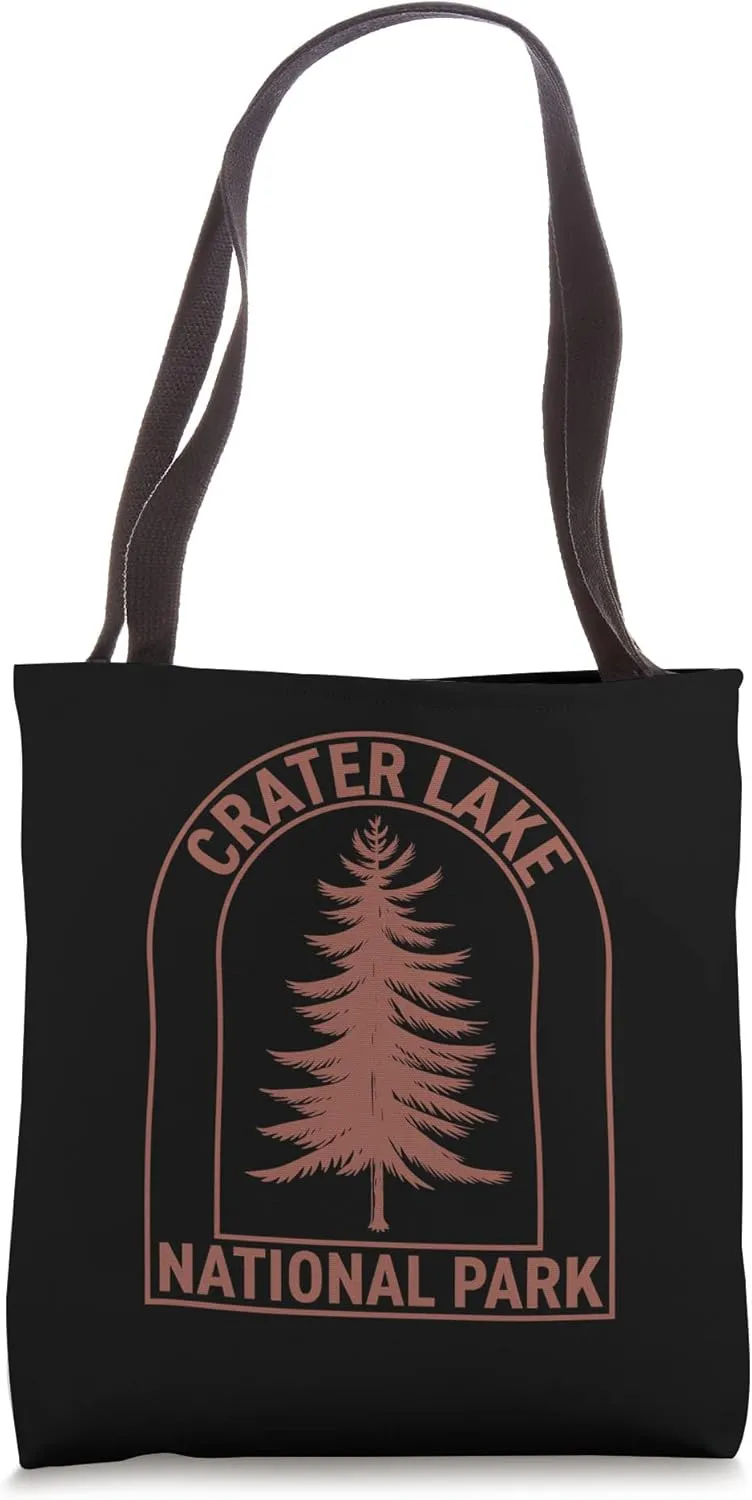 Crater Lake National Park Oregon Vintage Tree Tote Bag